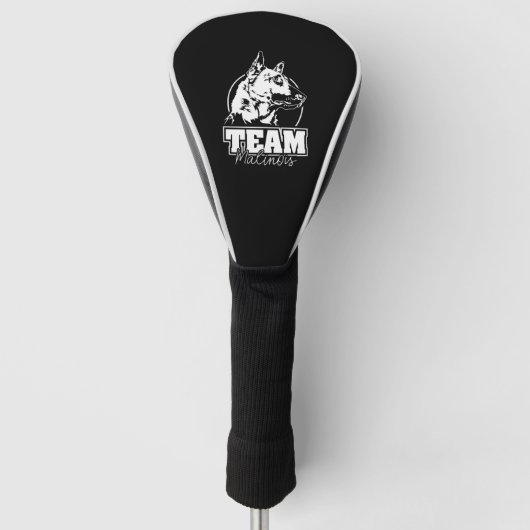 Team Malinois Belgische Herder Hondensport Golfheadcover (Voorkant)