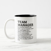 Team manager tweekleurige koffiemok (Links)