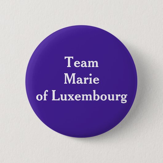 Team Marie van Luxemburg Ronde Button 5,7 Cm (Voorkant)