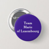 Team Marie van Luxemburg Ronde Button 5,7 Cm (Voorkant /achterkant)