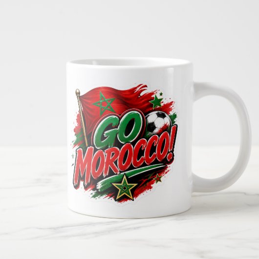 Team Marokko Ik ga naar MAROKKO Voetbal Fan Mok (Rechts)