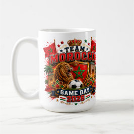 Team Marokko Wedstrijd Dag 2026 Voetbal Fan Design Koffiemok