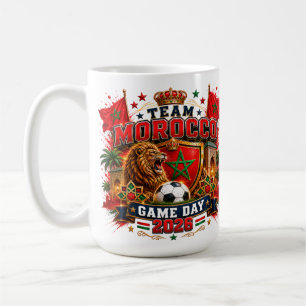 Team Marokko Wedstrijd Dag 2026 Voetbal Fan Design Koffiemok