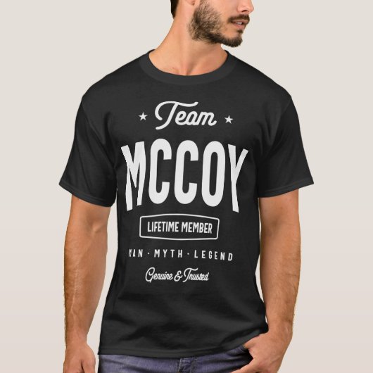 Team McCoy Levenslang Lid - Naam T-shirt (Voorkant)