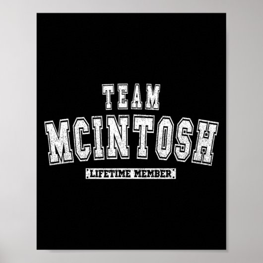 Team MCINTOSH levenslang familielid achternaam Poster (Voorkant)