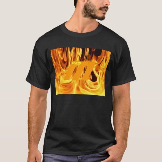 Team McLlarky Fire T-Shirt (Sinaasappel M) (Voorkant)