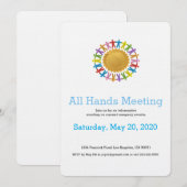 Team Meeting Gold Star-uitnodiging Kaart (Voorkant / Achterkant)