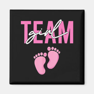 Team Meisje Baby Aankondiging Geslacht Reveal Fees Magneet