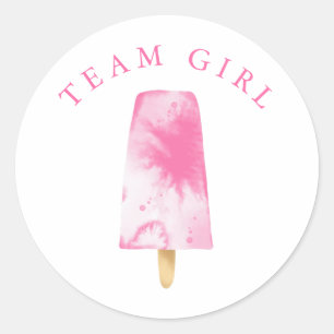 Team Meisje Geslacht Onthullen Partij Stemming Ronde Sticker