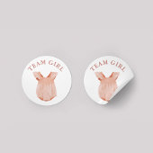 Team Meisje Geslacht Onthullen Partij Stemming Sti Ronde Sticker