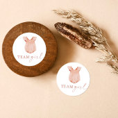 Team Meisje Geslacht Onthullen Partij Stemming Sti Ronde Sticker