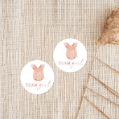 Team Meisje Geslacht Onthullen Partij Stemming Sti Ronde Sticker