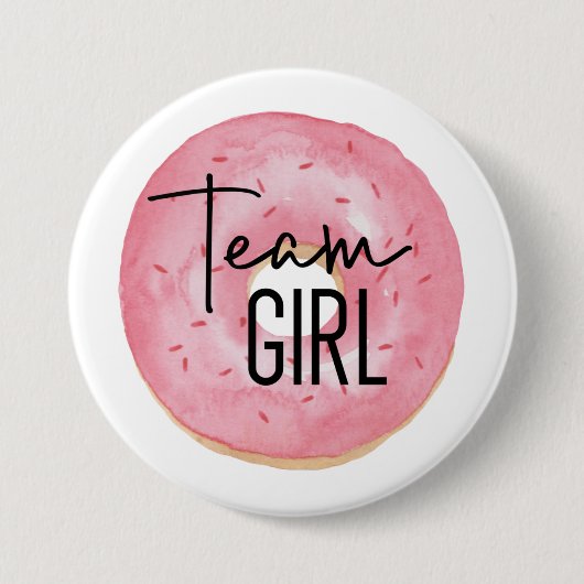 Team Meisje Geslacht onthullen pinnen Ronde Button 7,6 Cm (Voorkant)