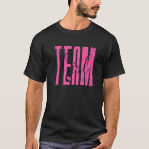 Team Meisje Geweldige Ouders Baby shower Party Gen T-shirt