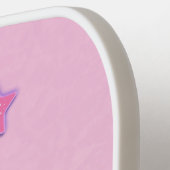 Team Meisje met foto rammelaar Gender Reveal Pickleball Paddle (Links Detail)