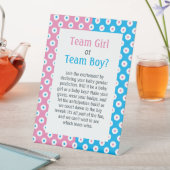 Team Meisje of Team Boy Polka-Dot Reclamebord Met Voetstuk (Insitu)