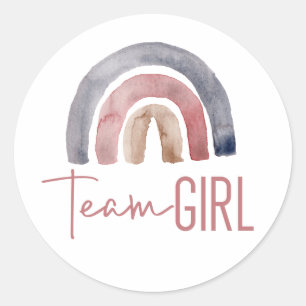 Team Meisje Rainbow Geslacht onthullen Sticker