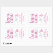 Team Meisje Roze Geslacht Onthullen Party Custom P Rechthoekige Sticker (Vel)