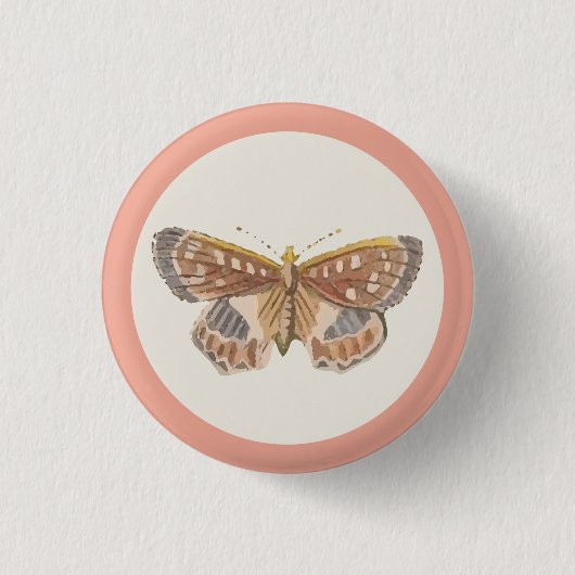 Team Meisje Roze Vlinder Button (Voorkant)