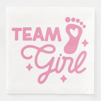 Team Meisje Schattige Meisje Baby shower Papier Se Servet