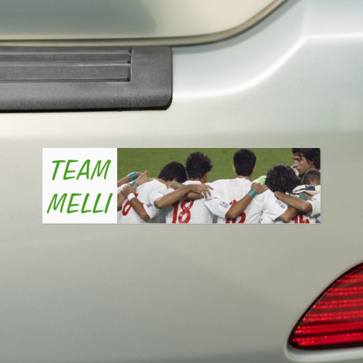 Team Melli. Bumpersticker (Op auto)