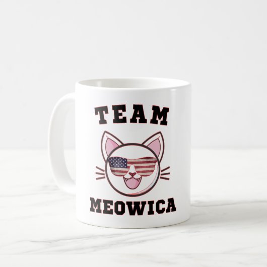 TEAM MEOWICA - FUNNY CAT LOVER AMERICAN TOKYO 2021 KOFFIEMOK (Voorkant links)
