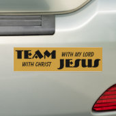 Team met Jezus Mijn Heer Bumpersticker (Op auto)