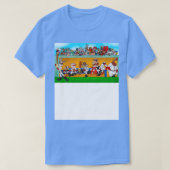 Team met karakter t-shirt (Design voorkant)