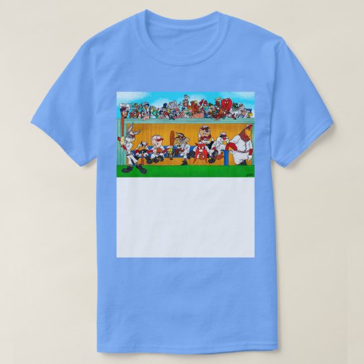 Team met karakter t-shirt (Design voorkant)