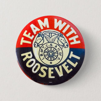 Team met Roosevelt - Button
