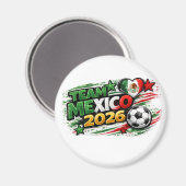 TEAM MEXICO 2026 | Mexicaanse trots voetb Magneet (Voorkant / Achterkant)