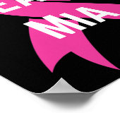 Team MIA gepersonaliseerd borstkankerondersteunend Poster (Hoek)