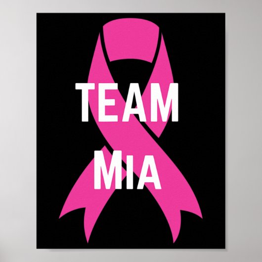 Team MIA gepersonaliseerd borstkankerondersteunend Poster (Voorkant)