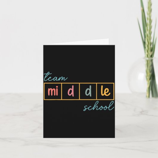 Team middelbare school squad middelbare school ler kaart (Voorkant)