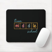 Team middensbouw squad midden school leraar muismat (Met muis)