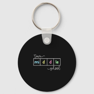 Team middenschool squad midden school leraar sleutelhanger