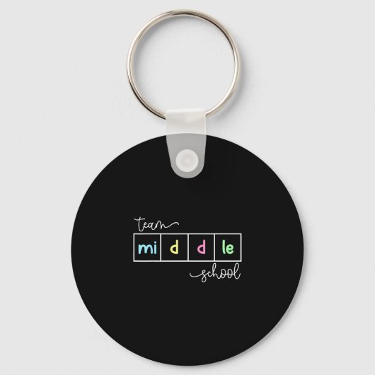 Team middenschool squad midden school leraar sleutelhanger (Voorkant)