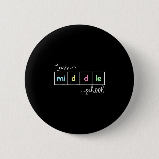 Team middenschool squad middenschool leraar ronde button 5,7 cm (Voorkant)
