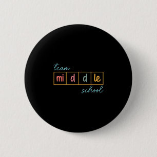 Team middenschool squad middenschool leraar ronde button 5,7 cm