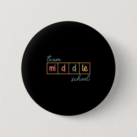 Team middenschool squad middenschool leraar ronde button 5,7 cm (Voorkant)