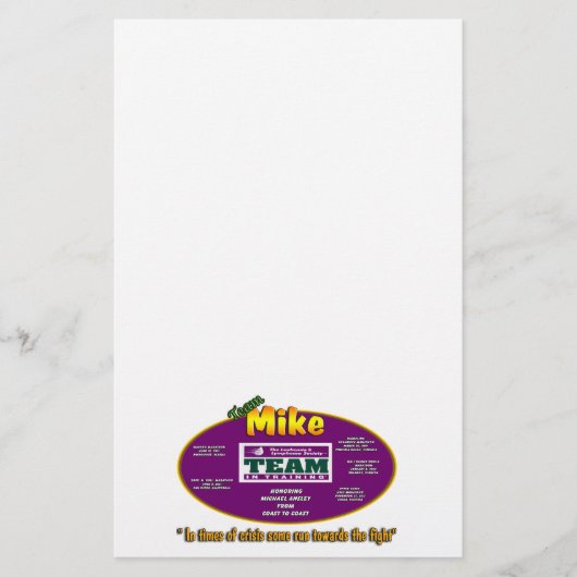 Team Mike stationery Briefpapier (Voorkant)