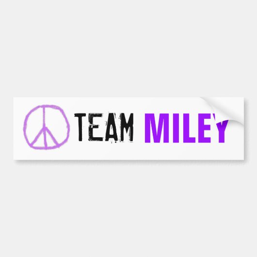 Team Miley Bumpersticker (Voorkant)