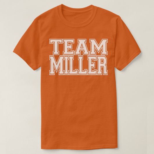 Team Miller T-shirt (Design voorkant)