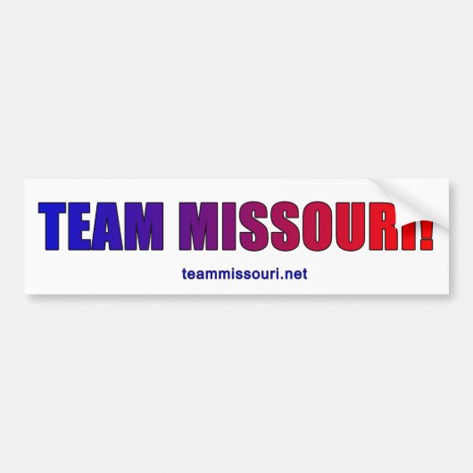 Team Missouri Proud. Bumpersticker (Voorkant)