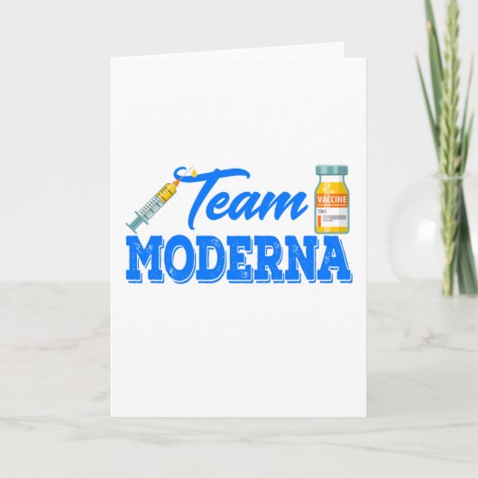 Team Moderna Funny Vaccine Kaart (Voorkant)