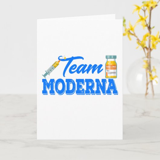 Team Moderna Funny Vaccine Kaart (Gele Bloem)