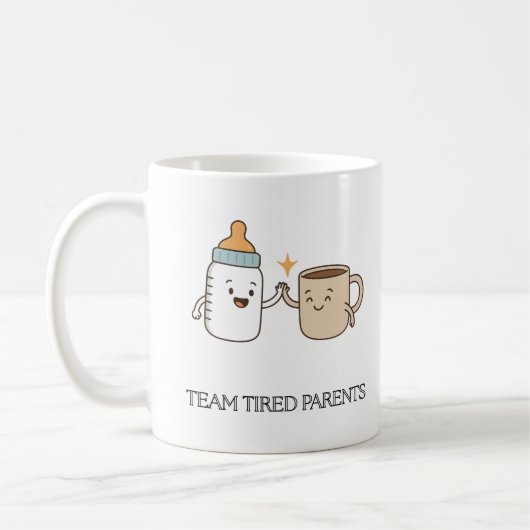 Team Moe Ouders Grappige Baby & Koffie Mok (Links)