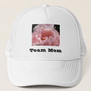 Team Moeder! sportpetten Roze Rozen Bloemen Trucker Pet