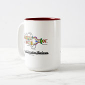 Team Moleculaire biologie (DNA-replicatie) Tweekleurige Koffiemok (Voorkant links)