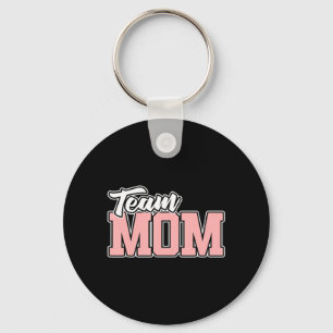 Team MOM T Baseball Softball Soccer Volleyball Foo Sleutelhanger